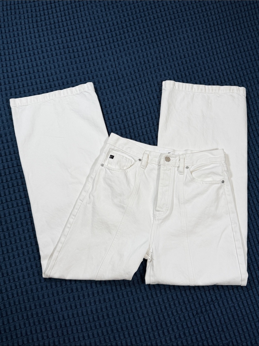 KanCan White Wide Leg Button Fly  #KC7396WT Denim Jeans Size 5/26